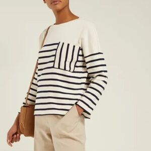 Weekend Max Mara Striped Patch-Pocket Cotton‎ Top